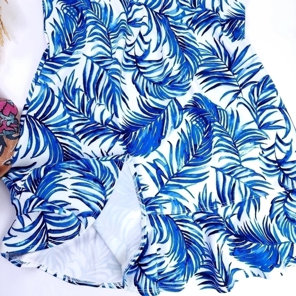 Tommy Bahamas Blue White Floral Golf Dress Sz Xs - Picture 10 of 12